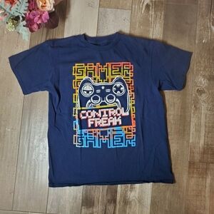 Hard Ten Blue Control Freak Men's Size Large Video Game Graphic Tee EUC